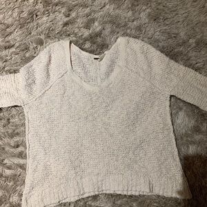 Free People slouchy off white sweater.